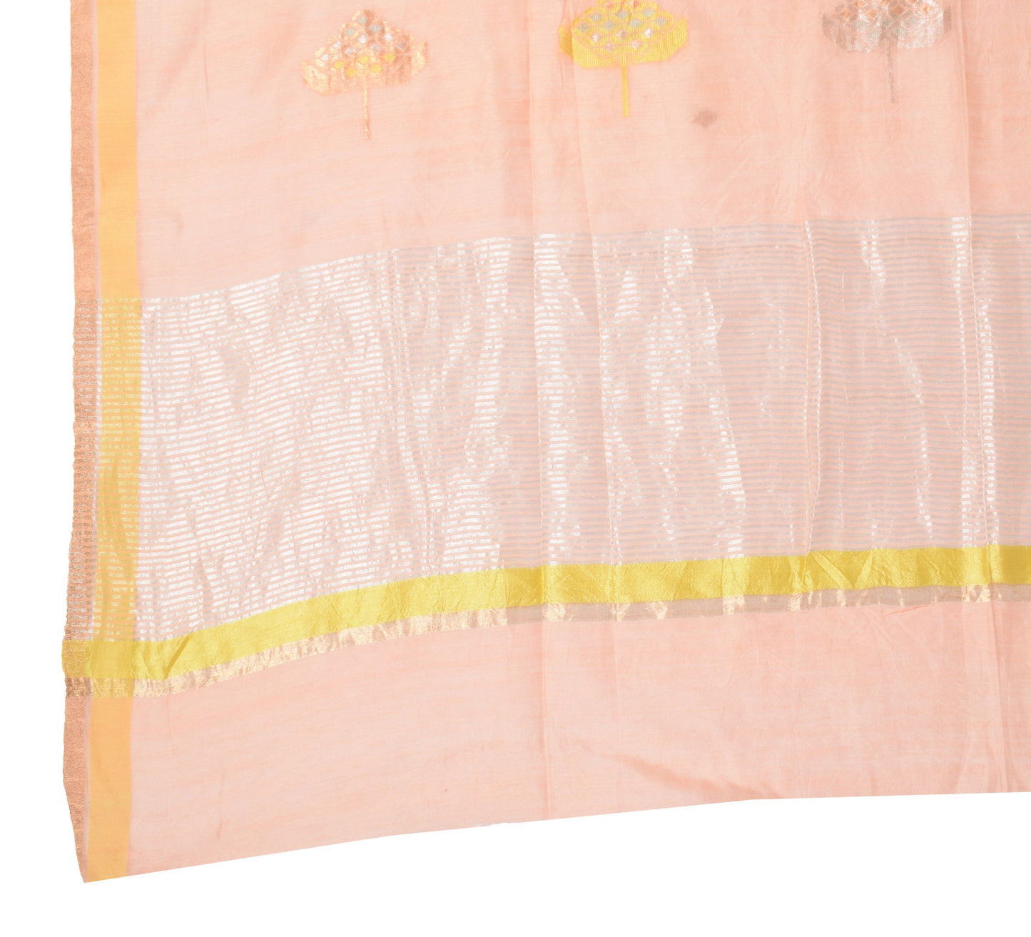 Sushila Vintage Pink Handloom Dupatta Pure Cotton Silk Zari Woven  Long Stole