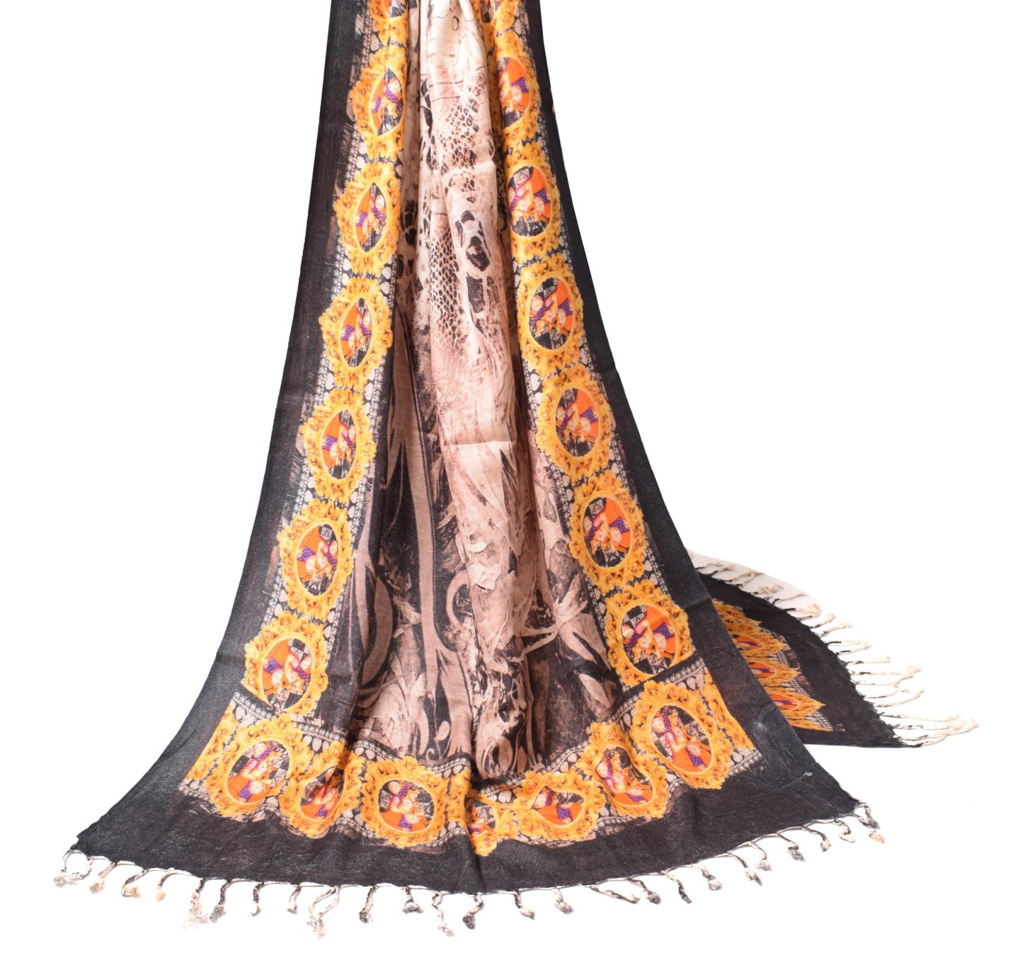Sushila Vintage Digital Printed Dupatta Pure Woolen Soft Warm Long Stole Scarves