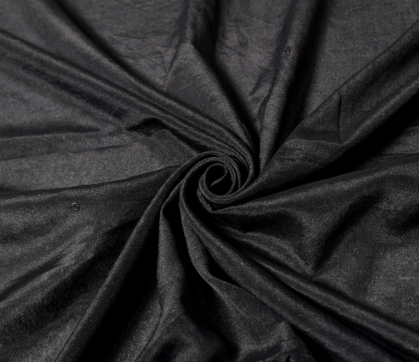 Sushila Vintage Hand Embroidered Dupatta 100% Pure Silk Black Long Stole Wrap