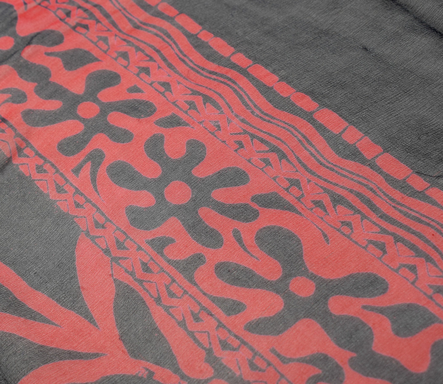 Sushila Vintage Black Red Dupatta Printed 100% Pure Georgette Long Stole Scarves
