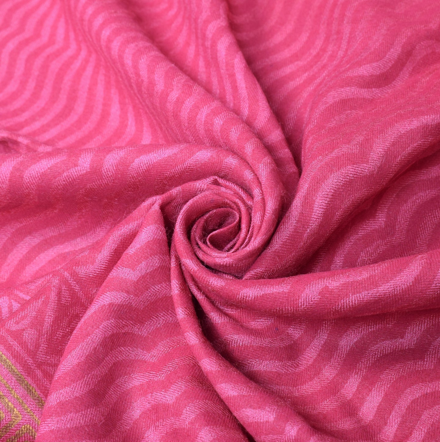 Sushila Vintage Pink Dupatta Pure Woolen Hand Block Print Soft Shawl Long Stole