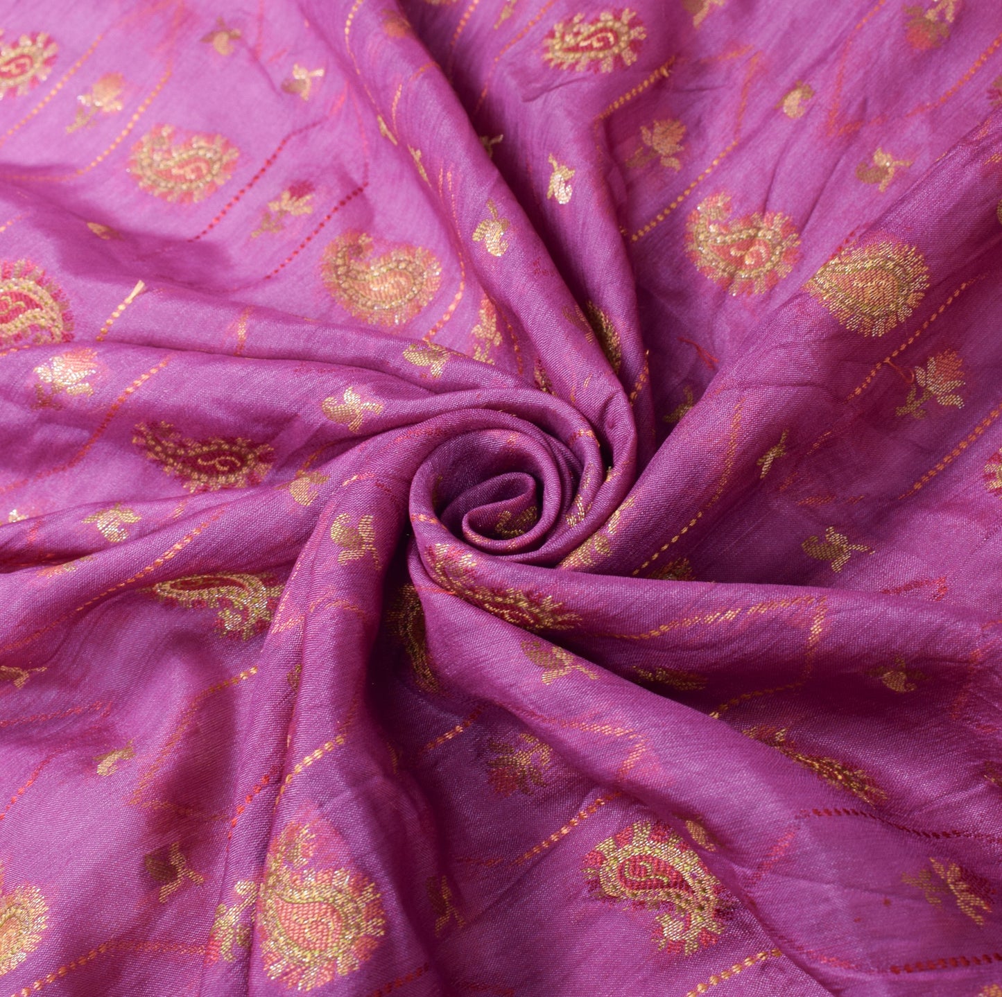 Sushila Vintage Purple Cream Dupatta Pure Tussar Silk Woven Soft Long Stole Wrap