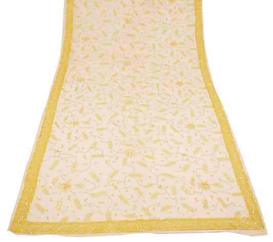 Sushila Vintage Pure Georgette Dupatta Embroidered Banarasi Border Long Stole