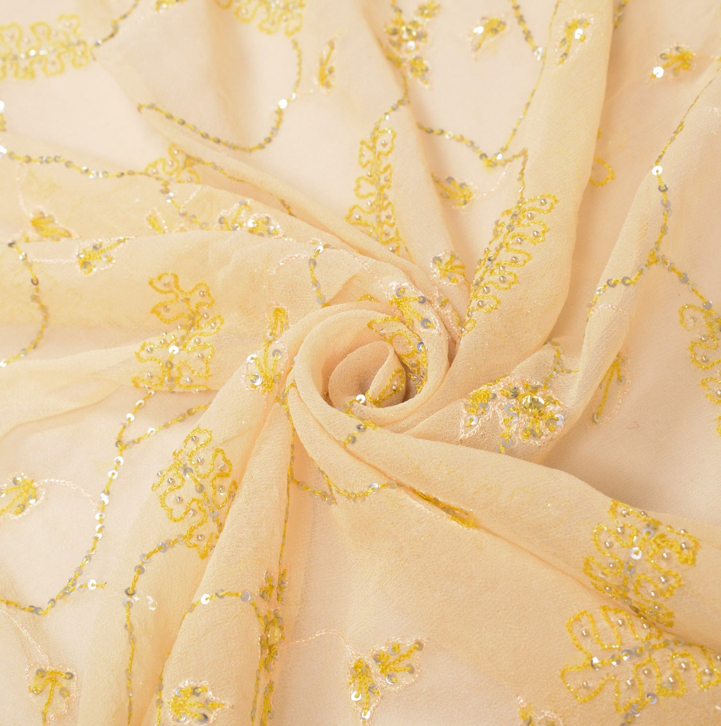 Sushila Vintage Pure Georgette Dupatta Embroidered Banarasi Border Long Stole