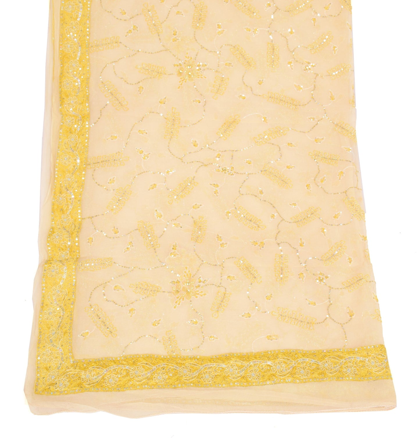 Sushila Vintage Pure Georgette Dupatta Embroidered Banarasi Border Long Stole