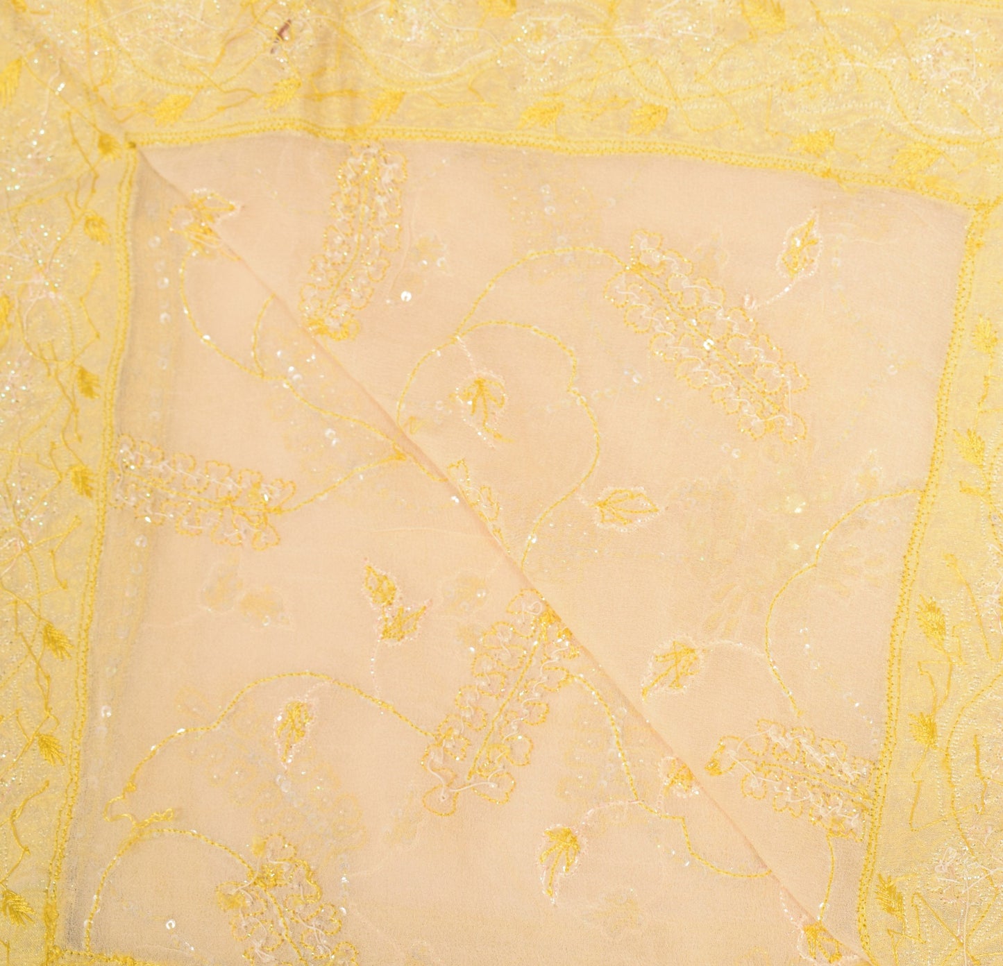 Sushila Vintage Pure Georgette Dupatta Embroidered Banarasi Border Long Stole