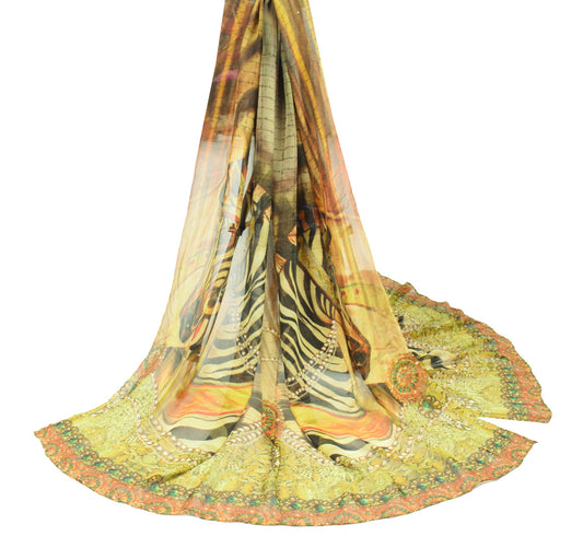 Sushila Vintage Digital Printed Dupatta Pure Georgette Multi-Color Long Stole