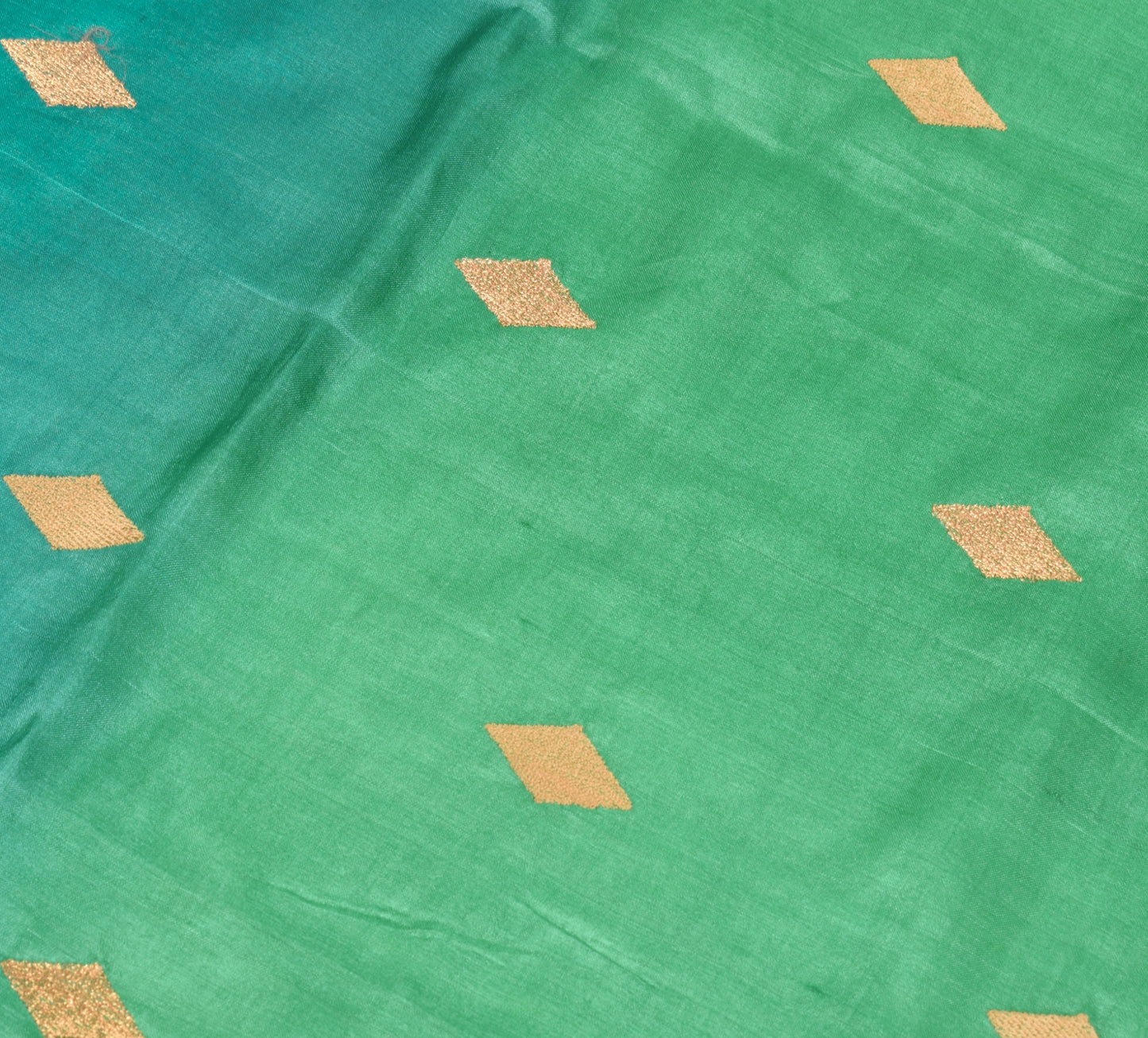 Sushila Vintage Green Blue  Dupatta Pure Tussar Silk Embroidered Soft Long Stole