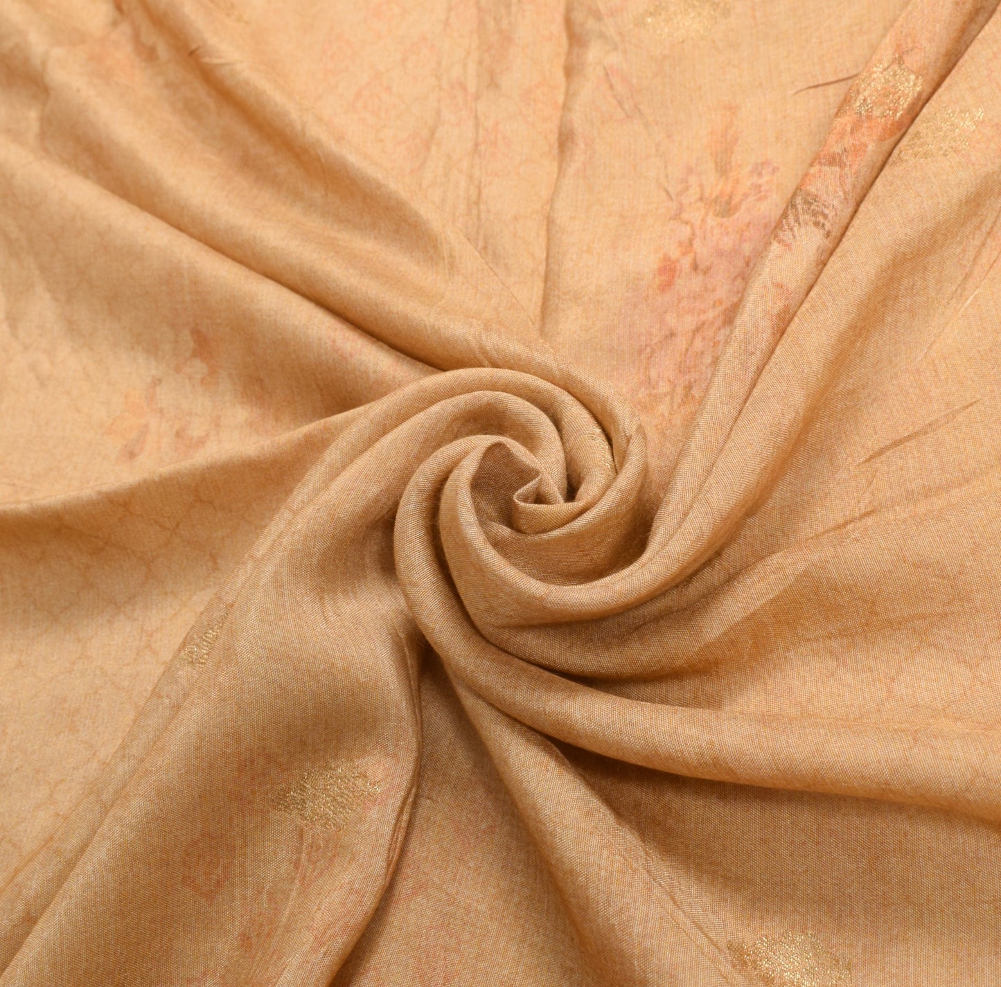 Sushila Vintage Floral Peach Dupatta Digital Printed Cotton Silk Veil Long Stole