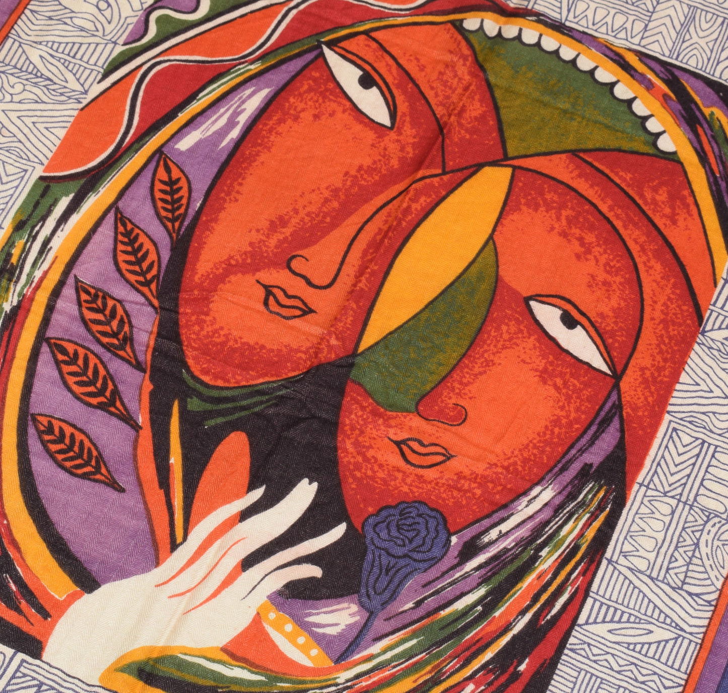 Sushila Vintage Pure Woolen Dupatta Stylized figurative Printed Soft Long Stole