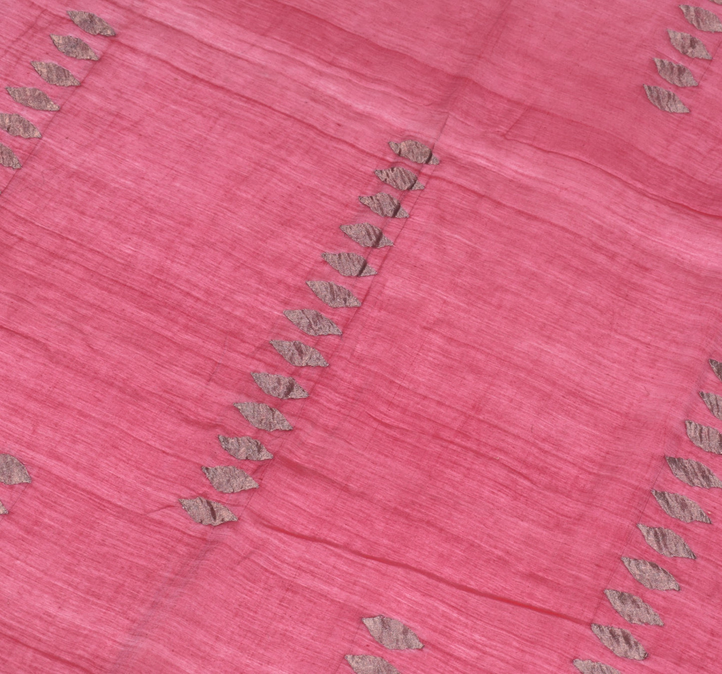 Sushila Vintage Magenta Dupatta Applique Work Pure Cotton Silk Woven Long Stole