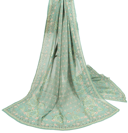 Sushila Vintage BRANDED Dupatta Pure Georgette Digital Printed Floral Long Stole