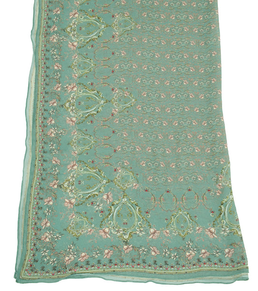 Sushila Vintage BRANDED Dupatta Pure Georgette Digital Printed Floral Long Stole