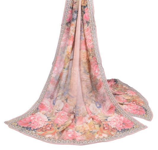Sushila Vintage Digital Printed Dupatta BRANDED Pure Georgette Long Stole Veil