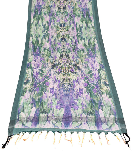 Sushila Vintage Multi-Color Dupatta Pure Woolen Printed Floral Soft Long Stole