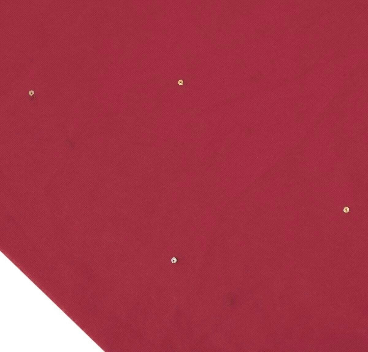 Blend Georgette Silk Vintage Sari Remnant Scrap Fabric for Sewing Craft Magenta