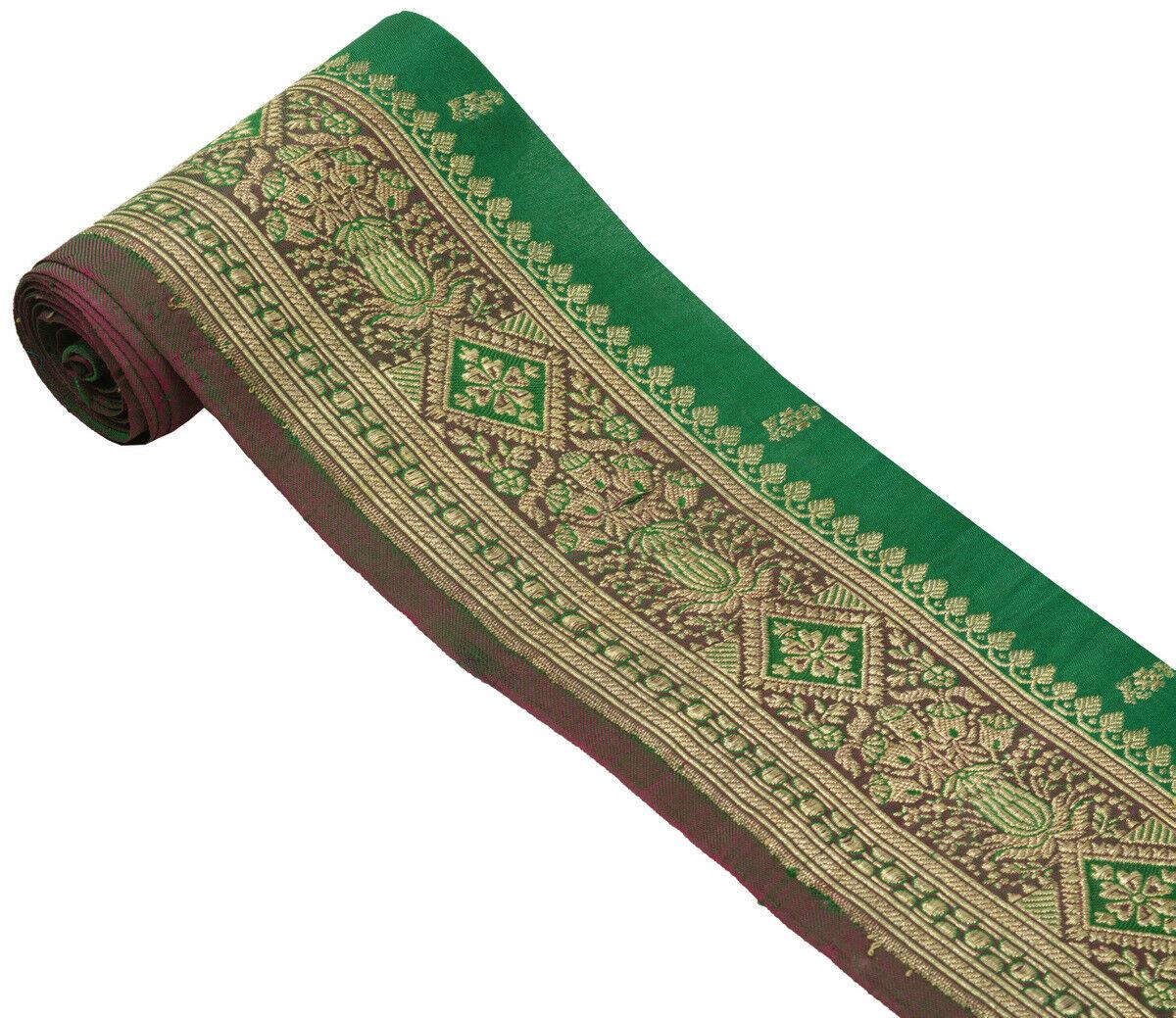 Antique Vintage Saree Border Indian Craft Trim Woven Zari Brocade Banarasi Lace