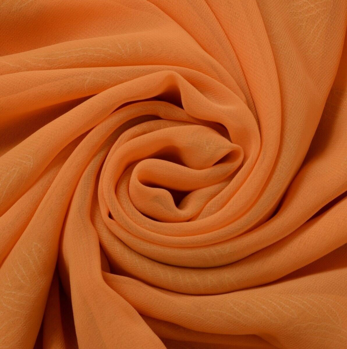 Indian Art Silk Vintage Sari Sequins Remnant Scrap Fabric for Sewing Craft Peach