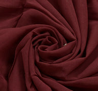 Vtg Saree 100% Pure Georgette Silk Patch Work Scrap Fabric for Craft Deep Mauve