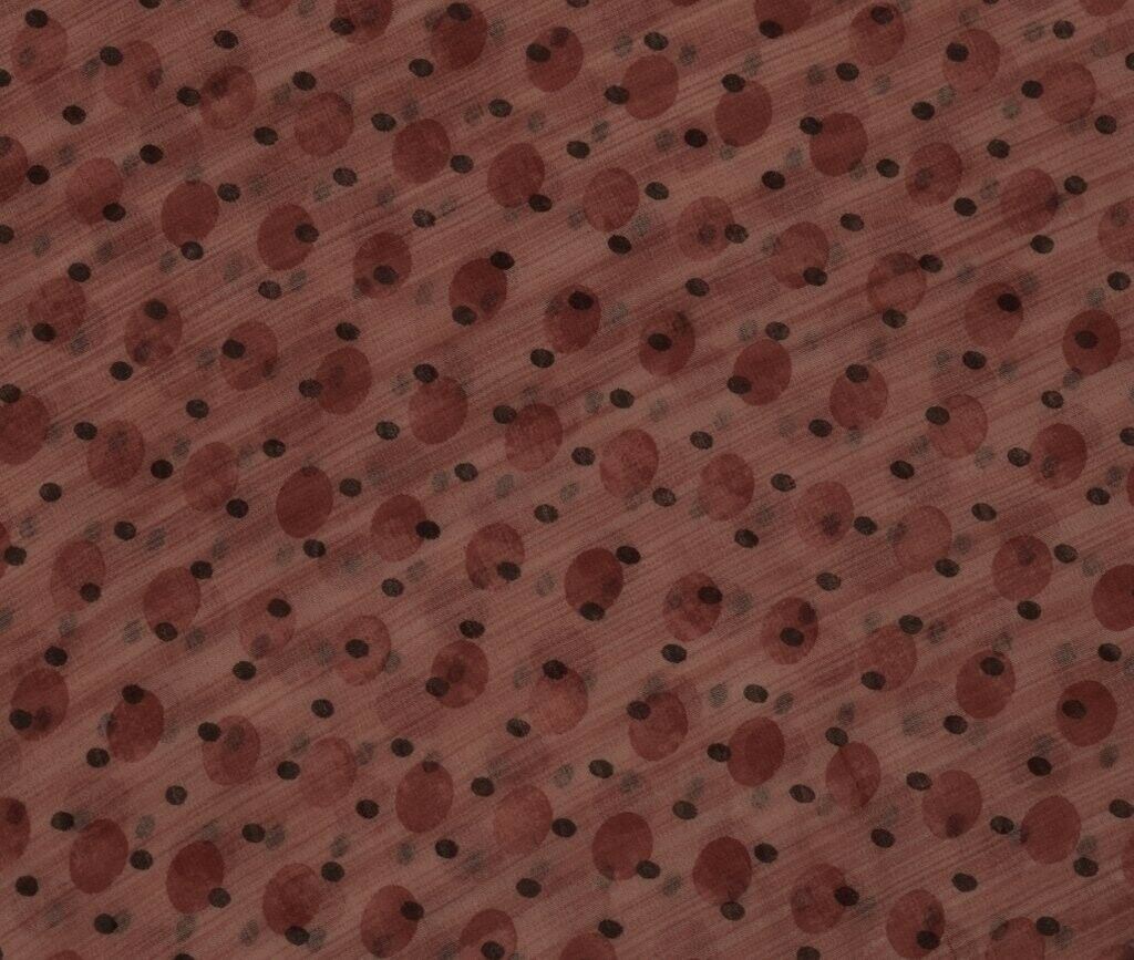Blend Georgette Printed Vintage Sari Remnant Scrap Fabric for Sewing Craft