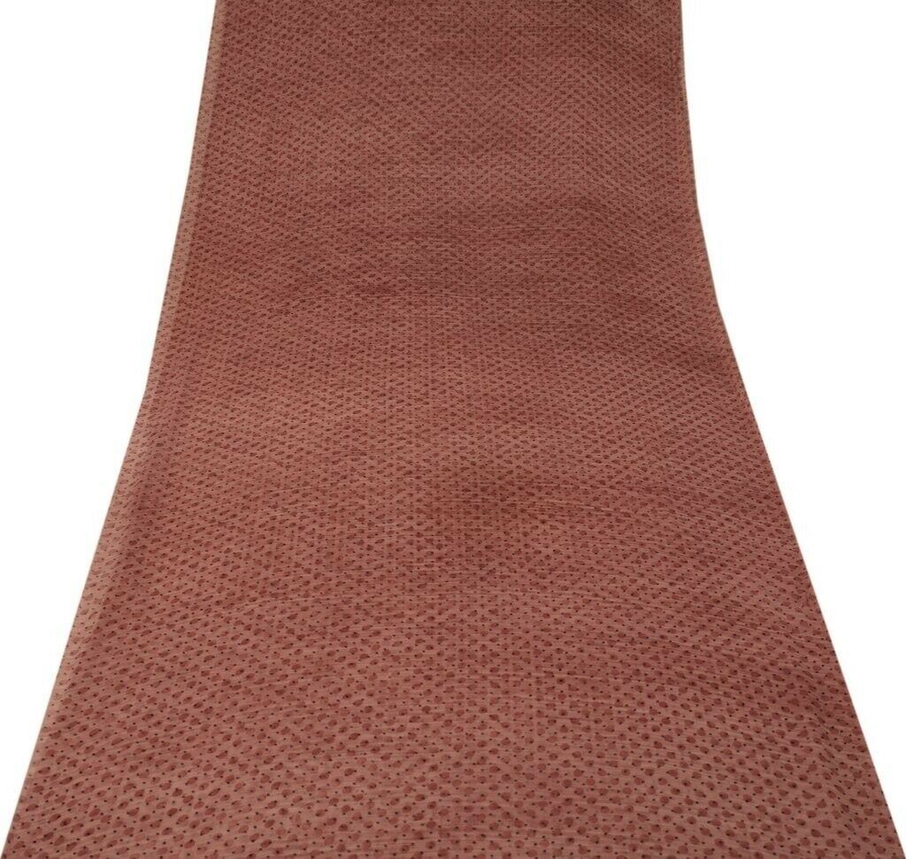Blend Georgette Printed Vintage Sari Remnant Scrap Fabric for Sewing Craft