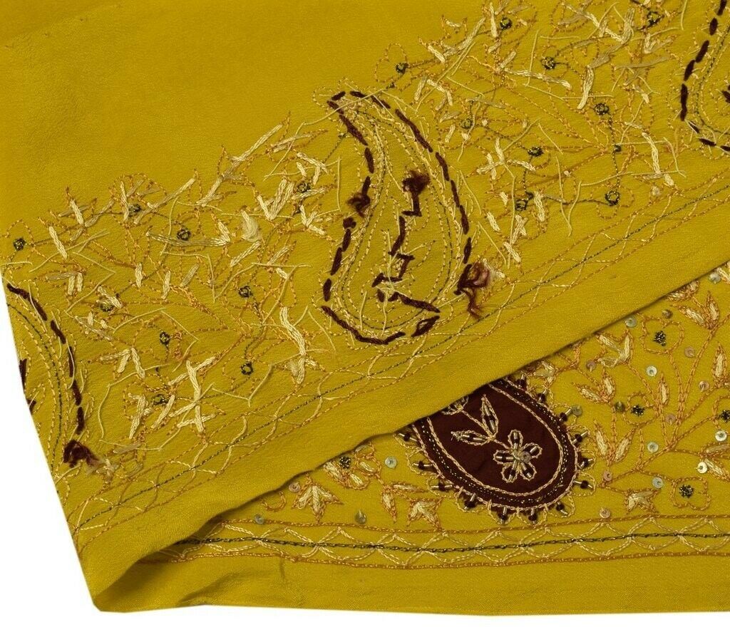 Vintage Sari Border Indian Craft Sewing Trim Hand Beaded Embroidered Ribbon Lace