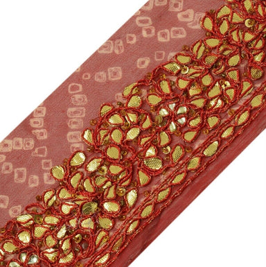 thumbnail image 2 of Vintage Antique Zari Sari Border Lace – 24 Feet Rare Weave For Crafts Or Dolls (Full Saree Border) 2 of 5
