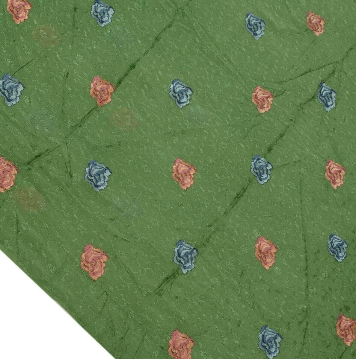 Indian Art Silk Self Woven Vintage Sari Remnant Scrap Fabric for Sewing Craft