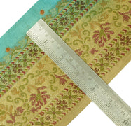 Vintage Sari Border Indian Craft Trim Woven Cream Sewing Ribbon Lace