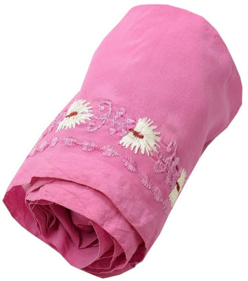 Vintage Sari Border Indian Craft Trim Embroidered Sewing Ribbon Light Magenta