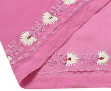 Vintage Sari Border Indian Craft Trim Embroidered Sewing Ribbon Light Magenta