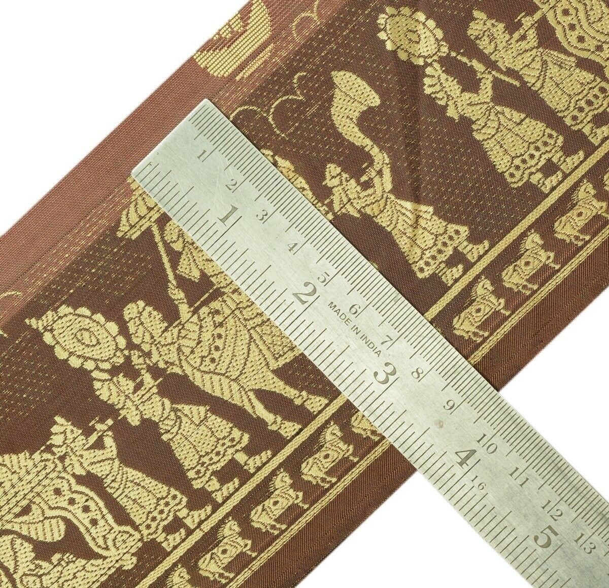 Vintage Sari Border Craft Trim Woven Indian Wedding Pattern Sewing Ribbon Lace