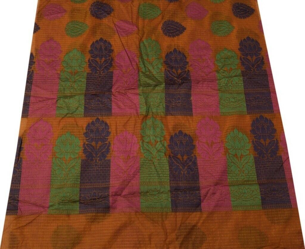 Woven Super Net Vintage Sari Remnant Scrap Fabric for Sewing Craft