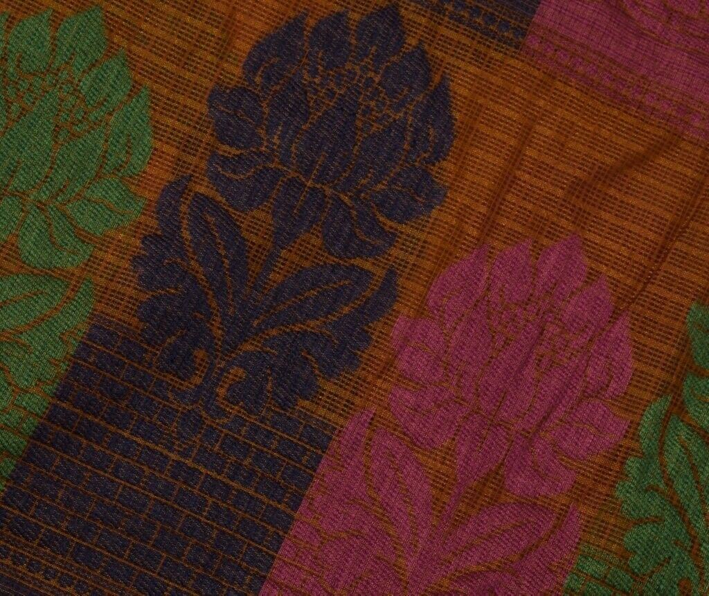 Woven Super Net Vintage Sari Remnant Scrap Fabric for Sewing Craft