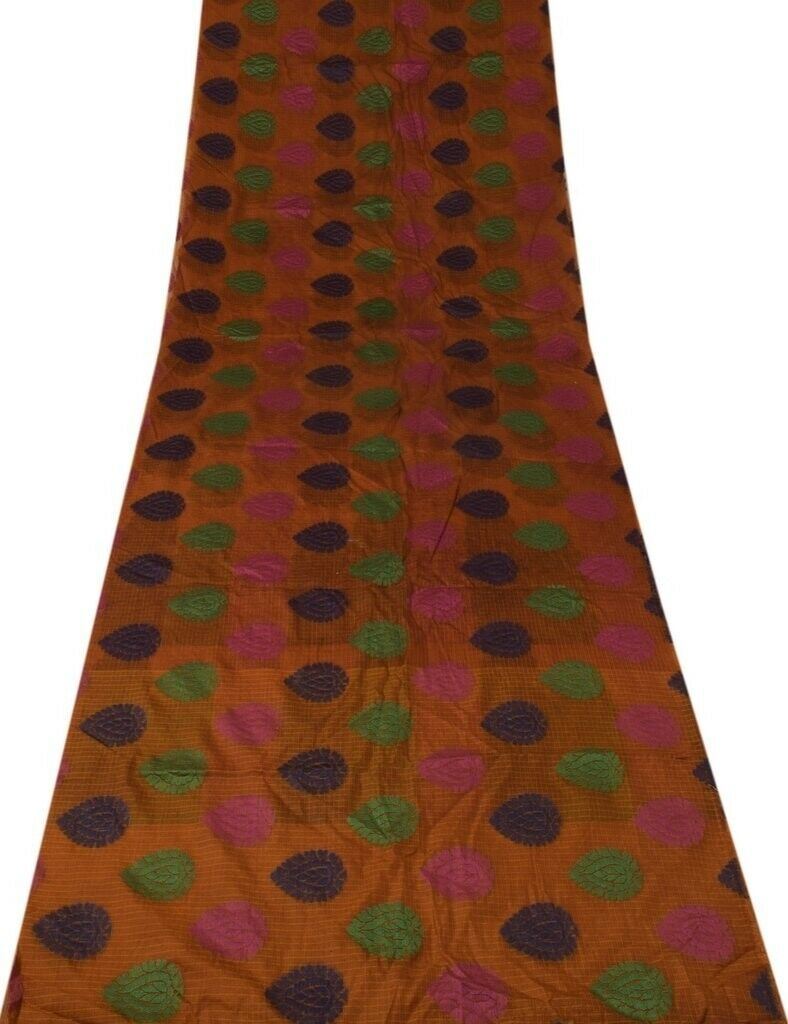Woven Super Net Vintage Sari Remnant Scrap Fabric for Sewing Craft