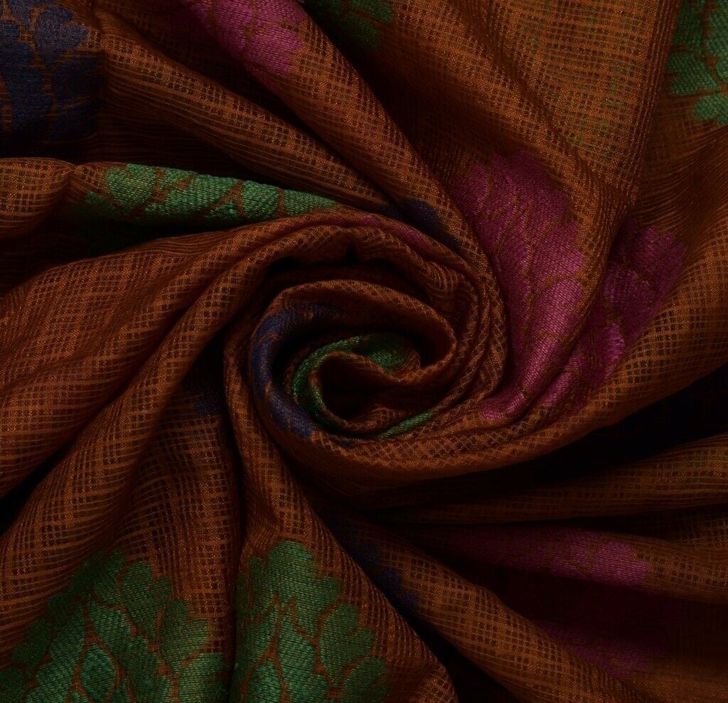 Woven Super Net Vintage Sari Remnant Scrap Fabric for Sewing Craft