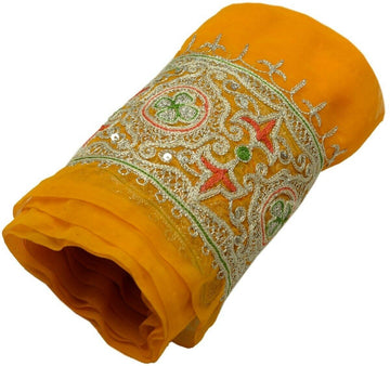 4.5" W Vintage Saree Border Indian Craft Trim Embroidered Sewing Ribbon Lace