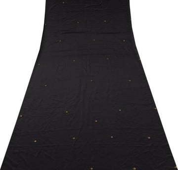 Blend Crepe Vintage Sari Remnant Scrap Fabric for Sewing Craft Deep Gray