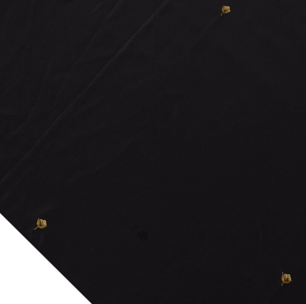 Blend Crepe Vintage Sari Remnant Scrap Fabric for Sewing Craft Deep Gray