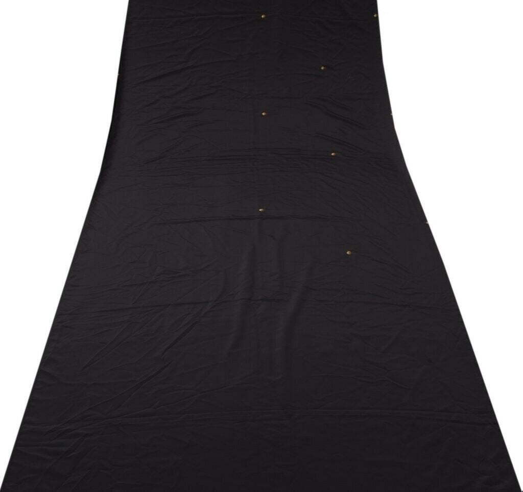 Blend Crepe Vintage Sari Remnant Scrap Fabric for Sewing Craft Deep Gray