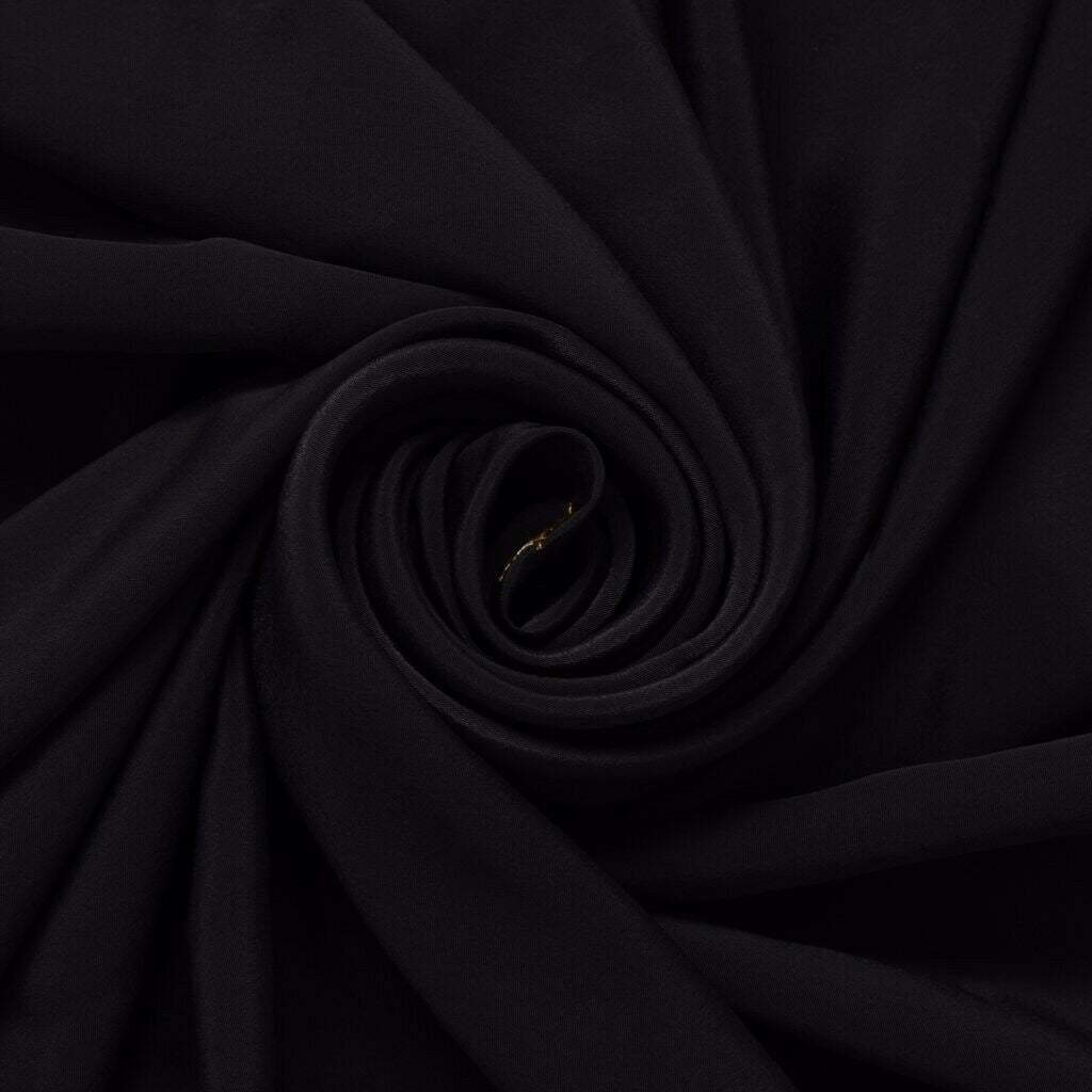 Blend Crepe Vintage Sari Remnant Scrap Fabric for Sewing Craft Deep Gray