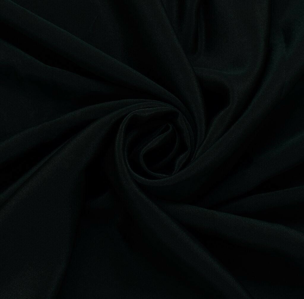 Indian Art Silk Vintage Sari Remnant Scrap Fabric for Sewing Craft Dark Green