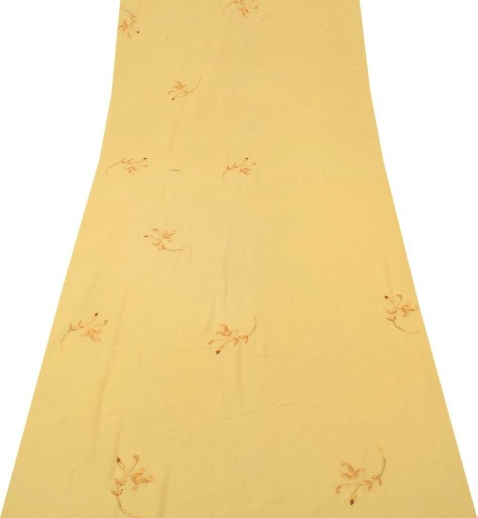 Blend Georgette Silk Vintage Sari Remnant Scrap Fabric for Sewing Craft