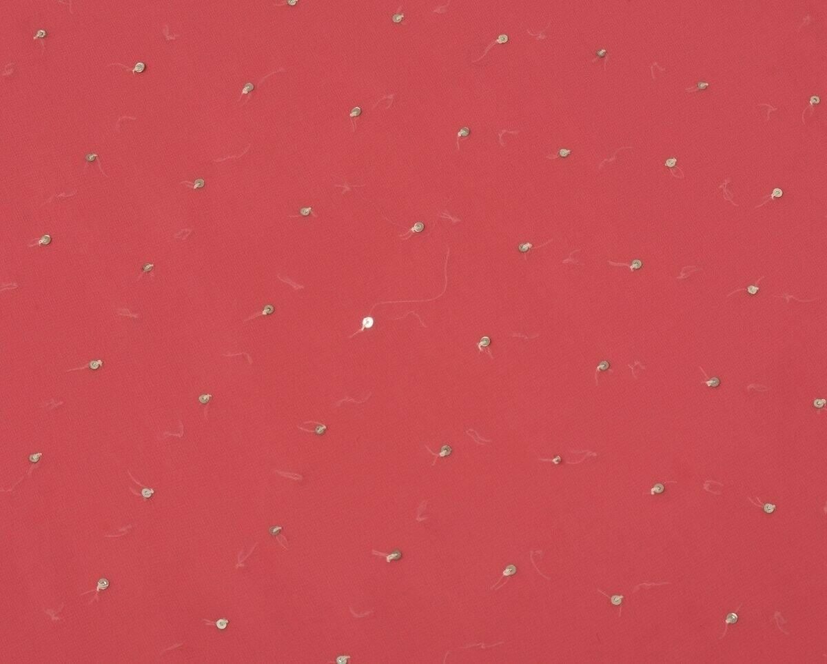 Indian Art Silk Vintage Sari Remnant Scrap Fabric for Sewing Craft Pink