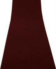 Blend Georgette Vintage Sari Remnant Scrap Fabric for Sewing Craft Maroon