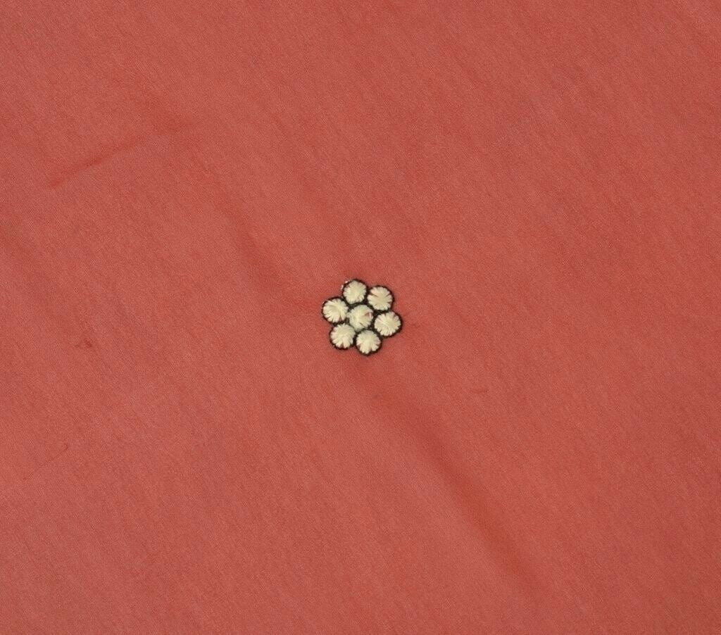 Blend Georgette Silk Vintage Sari Remnant Scrap Fabric for Sewing Craft Red