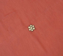 Blend Georgette Silk Vintage Sari Remnant Scrap Fabric for Sewing Craft Red