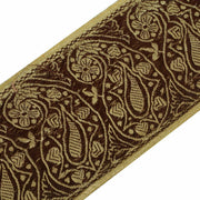 Vintage Saree Border Indian Craft Trim Antique Zari Woven Lace Ribbon Gold
