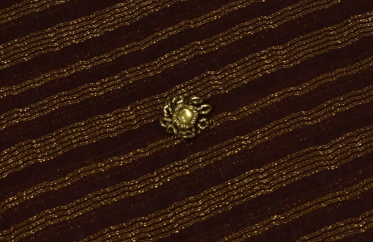 Indian Art Silk Woven Vintage Sari Remnant Scrap Fabric for Sewing Craft Garnet