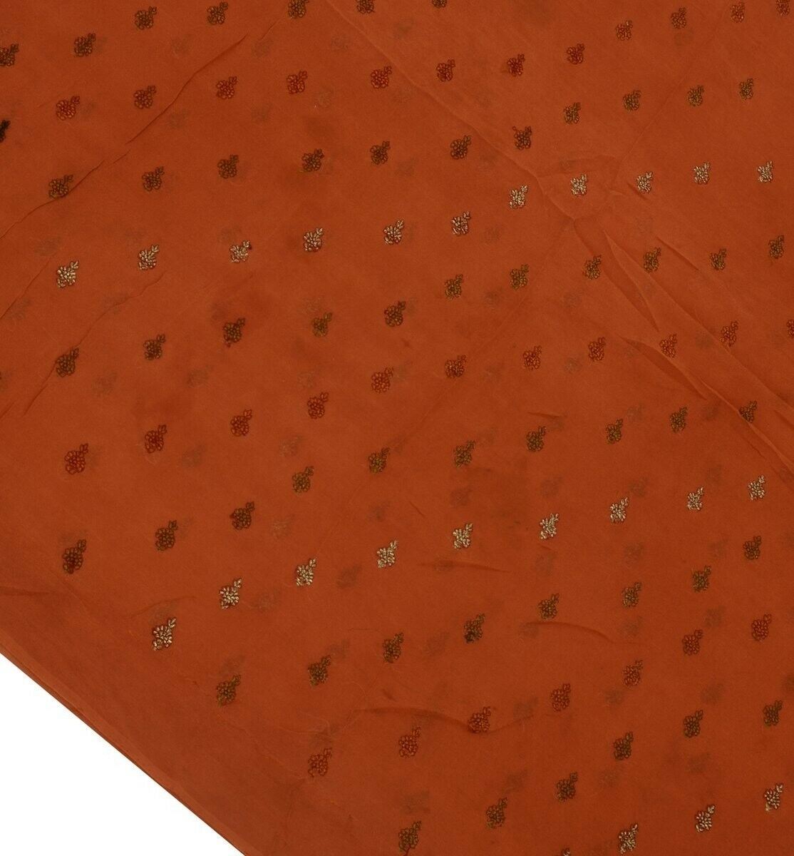 100% Pure Georgette Silk Vintage Sari Remnant Scrap Fabric for Sewing Craft